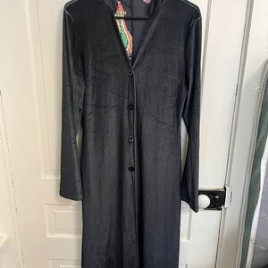 Elegant Black Women's Duster Jacket